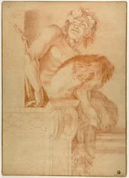 Siddende Satyr