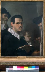 Selvportræt med andre figurer, ca. 1593 (olie på lærred)