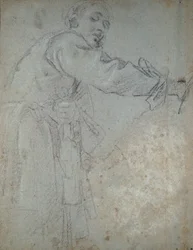 Studie af en draperet mandsfigur, 1580-1609