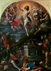 Kristi opstandelse, 1593, Sun. 217x160 cm, Paris, Musée du Louvre