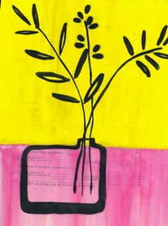 Grafisk blomstervase