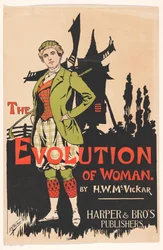 Reklame for The Evolution of Woman af Harry Whitney McVickar, 1896
