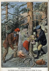 En pige bundet og brulee i en landsby på Korsika - "" The Petity Journal", 1. maj