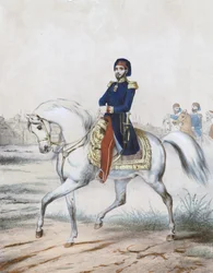 Abdulmecid Ier - Sultan Abduelmecid I (1823-1861) - Anonym - 1853 - Farvelitografi - 37x27,4 - Privat samling