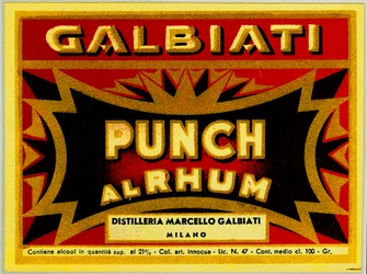 Annonce for rompunch Marcello Galbiati (kromolitografi)