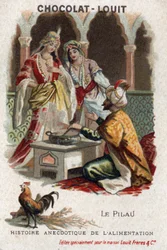 Madens anekdotisk historie: pilauen (kalkiet). Sultan Amurat IV (eller Murad IV).