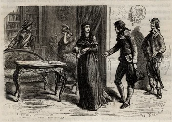 Arresteret af Madame Roland den 1. juni 1793 i Paris - Arresteret af Madame Roland (Manon Roland, født Jeanne Marie Philippon).