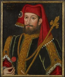 Barok: Kong Henrik IV af England (1367-1413), Anonym, ca. 1600. Olie på træ, 50,5x43. Privat samling