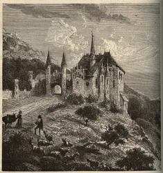 Chateau du Montet - Vandoeuvre-les-Nancy - Lorraine - gravering i "" PATRIE" - PECTUREQUIREQUE BESKRIVELSE AF FRANKRIG I 6 BIND AF LUCIEN HUARD - slutningen af ​​1800-tallet