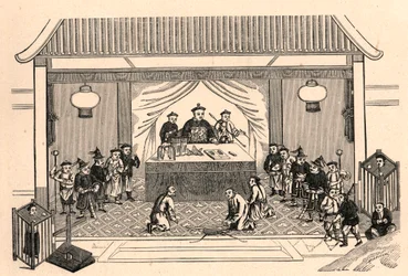 Kristen forfølgelse: forberedelser til martyrdøden for den franske missionærpræst Augustus Chapdelaine (1814-1856) i Sy-lin-hien (Sy lin hien) i Kina den 27. februar