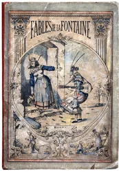 Dække over. Anonym illustration til Les Fables af Jean de LA FONTAINE (Lafontaine) (1621-1695). Billeddannelse af Pont-a-Mousson, ca. 1880. Privat samling.