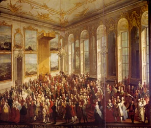 Fest i anledning af 100-året for grundlæggelsen af den militære orden af Marie Therese Iere i 1857 Anonym maleri. 1800-tallets Wien, Kunsthistorisk museum