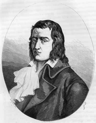 Fransk revolution: "" Portræt af Francois Babeuf dit Gracchus (1760-1797) Fransk revolutionær - Indgravering af 1863 i "" Le Livre Rouge - Histoire De L