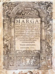 Frontispice af Margarita Philosophica (træsnit