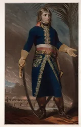 General Napoleon Bonaparte - Anonym - 1796 - Mezzotint - 57,5x40,3 - Privat samling