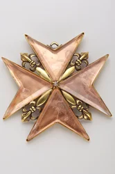 Storhertugen af Toscana - Sankt Stefansordenen: kors af prior eller foged - forside - Model af det 17. århundrede - Guld, bronze, kobber og krystal størrelse - D: 9,7 cm; vægt: 70 g - Privat samling