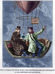 Louis-Joseph Gay-Lussac (Louis Joseph Gay Lussac) og Biot laver fysikeksperimenter i 4.000 meters højde - i "Album de la Science; berømte videnskabsmænd; Store opdagelser””” 1896.