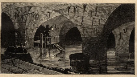 Menilamount Reservoir - Paris - 1890 - gravering 1890