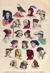 Herrefrisurer i det 14. og 15. århundrede i Paris: herrehatte og hovedbeklædninger