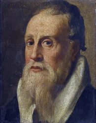 Nicolas de Verone (14eme siecle) - Portræt af digteren Nicolo da Verona par Anonymous, anden halvdel af det 16. årh. - Olie på træ, 23,5x18,1 - Privat samling