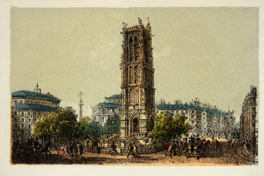 Paris 1874: Saint Jacques Tower, privat samling