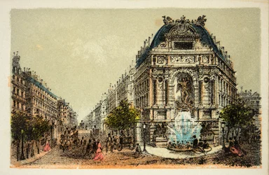 Paris 1874: Saint Michel-fontænen, privat samling
