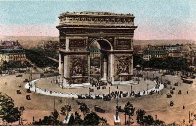 Paris: udsigt over Triumfbuen og den ukendte soldats grav på Place de l