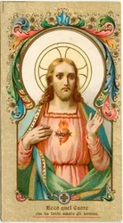 Fromme billede: Sacred Heart (chromolithography)