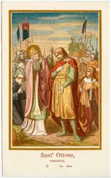 Fromme billede: Saint Othon I Eveque of Bamberg (gravering)