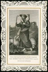 fromt billede: den gode hyrde (gravering)