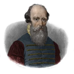 Portræt af Bernard Palissy (1510 - 1589) i "" Portrætter og historie af nyttige mænd: mænd og kvinder i alle lande og alle forhold, der erhvervede rettigheder til anerkendelse af mænd" udgivet og formidlet af Society Montyon og Franklin i 1.