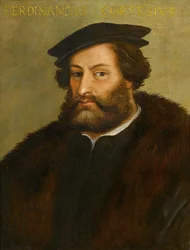 Portræt af Fernand Cortez (Hernan Cortez