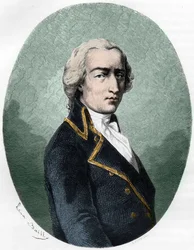 Portræt af ARMAND LOUIS af GONTAUT BIRON, DUC DE LAUZUN, fransk soldat - Portræt af Armand-Louis de Gontaut Biron hertug af Lauzun (Biron-Lauzun) (1758-1793) - Indgravering af 1863 i "Le Livre Rouge - Histoire De L