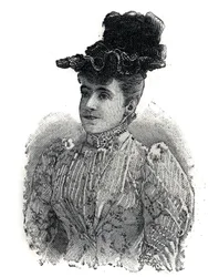 Portræt af Adelina Patti (1843-1919), italiensk sangerinde. Gravering i "" Le Petro Parisien""