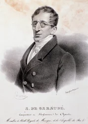 Portræt af Alexis de Garaude (1779-1852) fransk komponist. 19. århundrede.