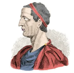 Portræt af Ancus Marcius (Anco Marzio), den fjerde af det antikke Roms syv sagnomspundne konger. Han regerede fra -641 til -616. Gravure fra det 19. århundrede. Milanesisk