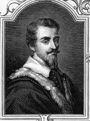 Portræt af Camillo Procaccini (1551 - 1629) italiensk maler. gravering af 1859 i "" gallerierne i Europa - Italien"" af Armandaud. Privat samling.