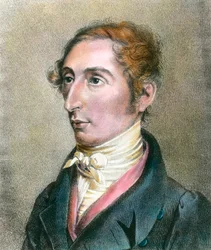 Portræt af Carl (Karl) Maria Von Weber (1786-1826) tysk komponist Gravering af det 19. århundrede Privat samling