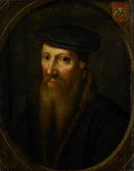 Portræt af David Jorisz, ca. 1550-1649 (olie på panel)