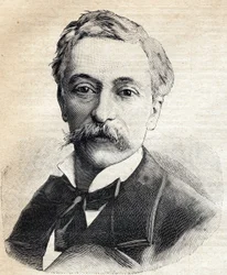 Portræt af Edouard Lockroy (1838-1913), fransk politiker. Indgravering i "" Den lille pariser "" 1893.