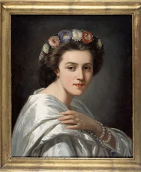 Portræt af Eleonora Duse (1858-1924), italiensk komiker. Anonymt maleri fra slutningen af 1800-tallet. Privat samling.