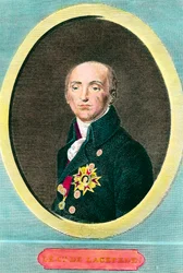 Portræt af Etienne de La Ville, greve De Lacepede (1756-1825), fransk naturforsker. Anonym gravering