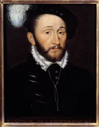 Portræt af Francois III de la Rochefoucauld, guvernør i Champagne (d. 1572) Anonymt maleri. 16. århundrede. Søn 0,33x0,23 m
