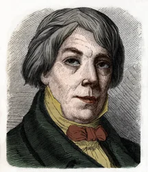 Portræt af Franz Xaver Peter Joseph Schnyder von Wartensee schweizisk komponist og pædagog (1786-1868). Stik fra 1855.