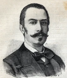 Portræt af Giovanni Giolitti (1842-1928) italiensk politiker, formand for Ministerrådet. Gravering i "" Le Petro Parisien""