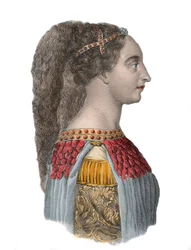 Portræt af Isotta degli Atti - italiensk renæssancekvinde - 1433-1474 -