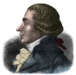 Portræt af Jean-Baptiste Boyer-Fonfrede (Jean Baptiste Boyer Fonfrede) (1766-1793), fransk politiker - Deputeret til konventet, det tilhører Girondinerne - Indgravering i "Histoire des Girondins" af Alphonse de Lamartine (1790-1869) 1865-1866 - Menig