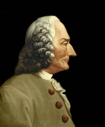 Portræt af Jean-Philippe (Jean philippe) Rameau (1683-1764), fransk komponist. Anonymt maleri fra det 19. århundrede. Milanesisk privat samling.