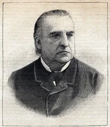 Portræt af Jean Martin Charcot (1825-1893), kliniker og neurolog. Indgravering i "" Le Petit Parisien"" den 27/08/1893.