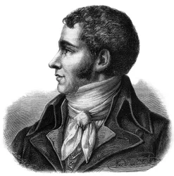 Portræt af Marc David Alba Lasource (1763-1793), deputeret for Tarn i Nationalkonventet - Stik i »Girondinernes historie« af Alphonse de Lamartine (1790-1869), 1865-1866 - Privatsamling